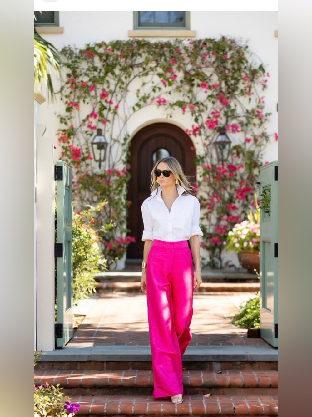 Julia Amory Fuchsia silk dupioni Julia Pants